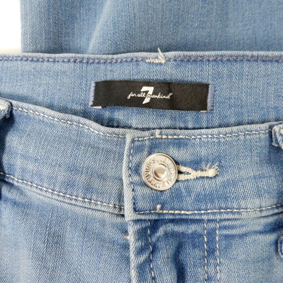 7 For All Mankind Ultra High Rise Wide Jo JEANS 29 Marrakech Blue Stretch NEW - Picture 4 of 9